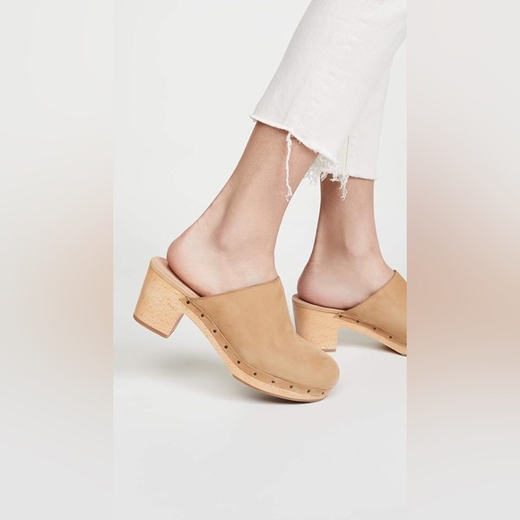 Madewell The Ayanna Clogs in Acorn Nubuck Leather Shoes sz 9 - Picture 2 of 7